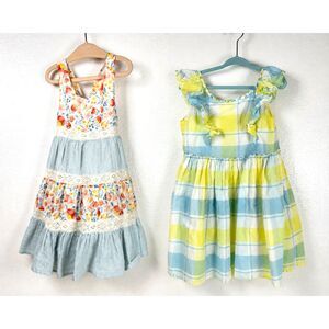 Tommy Bahama Girls 2 Sundresses Toddler Size 4 Cotton Lined